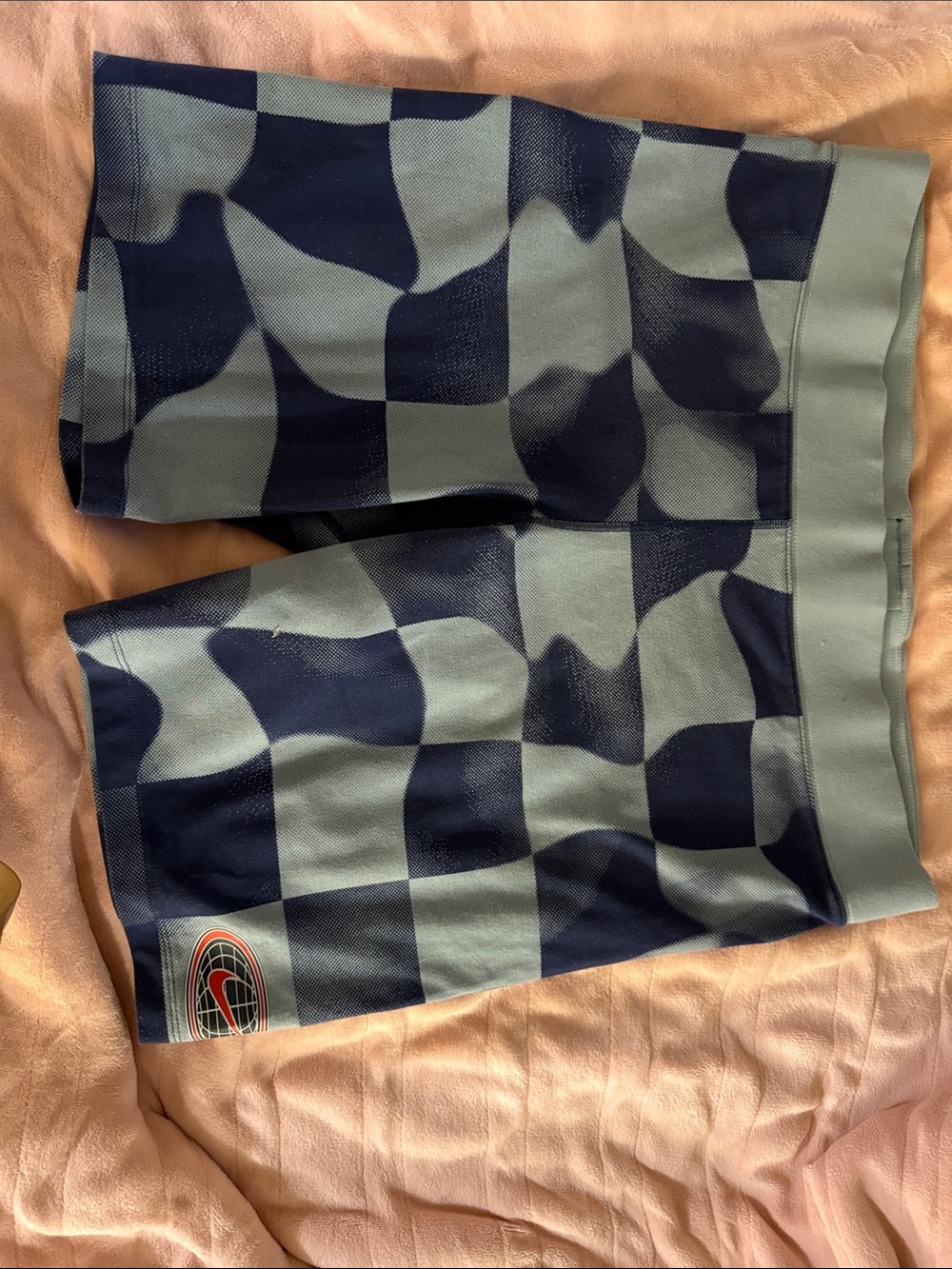 Checkered Blue Athletic Shorts